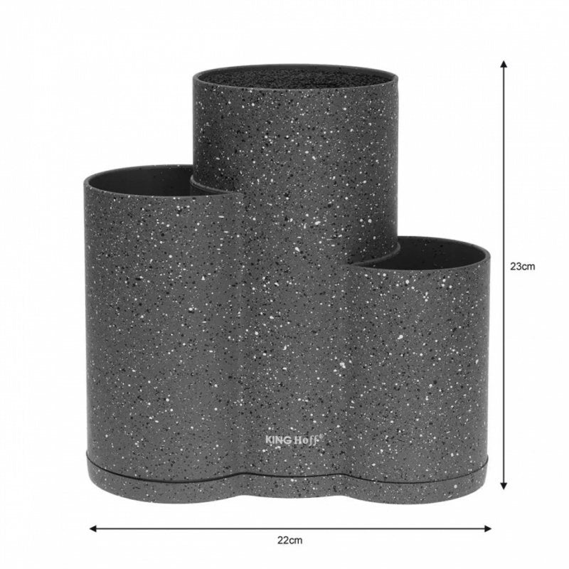 Supporto per ceppo triplo per coltelli e utensili Kinghoff KH-1568