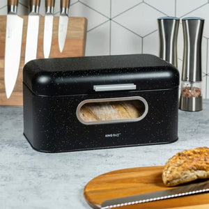 Kinghoff KH-1078 Elegante scatola per il pane in marmo nero