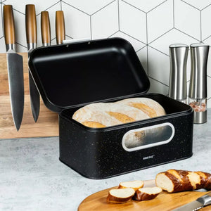 Kinghoff KH-1078 Elegante scatola per il pane in marmo nero