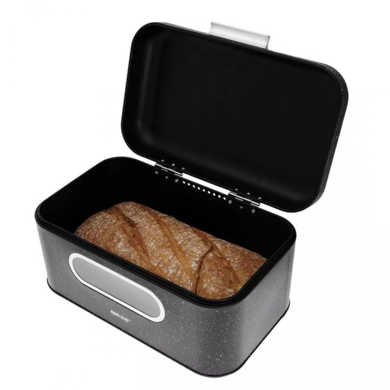 Kinghoff KH-1078 Elegante scatola per il pane in marmo nero