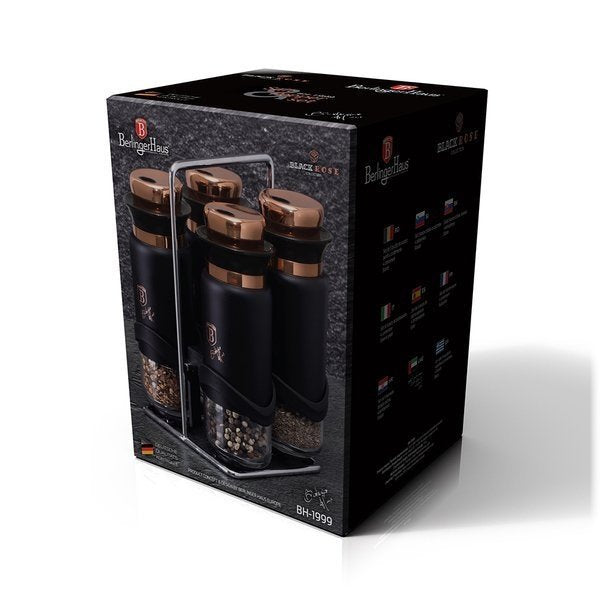 Berlinger haus BH-1999 Set di spezie con contenitori in acciaio inossidabile