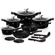 Berlinger haus BH-1474 Set di pentole in granito nero da 15 pezzi