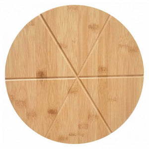Kinghoff KH-1565 Tagliere per pizza in bambù con scanalature