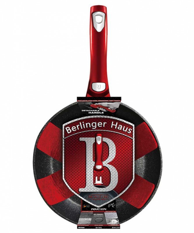 Berlinger haus BH-1946 Padella rivestita in granito 28 cm Borgogna
