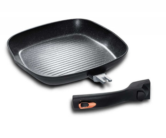 Berlinger haus BH-1953 Padella per griglia rivestita in granito da 28 cm con manico staccabile