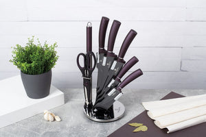 Berlinger haus BH-2560 Set di coltelli da cucina viola da 8 pezzi con supporto