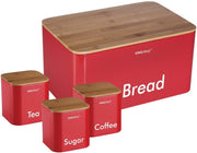 Kinghoff KH-1085 Portapane in acciaio con contenitori per la conservazione in cucina