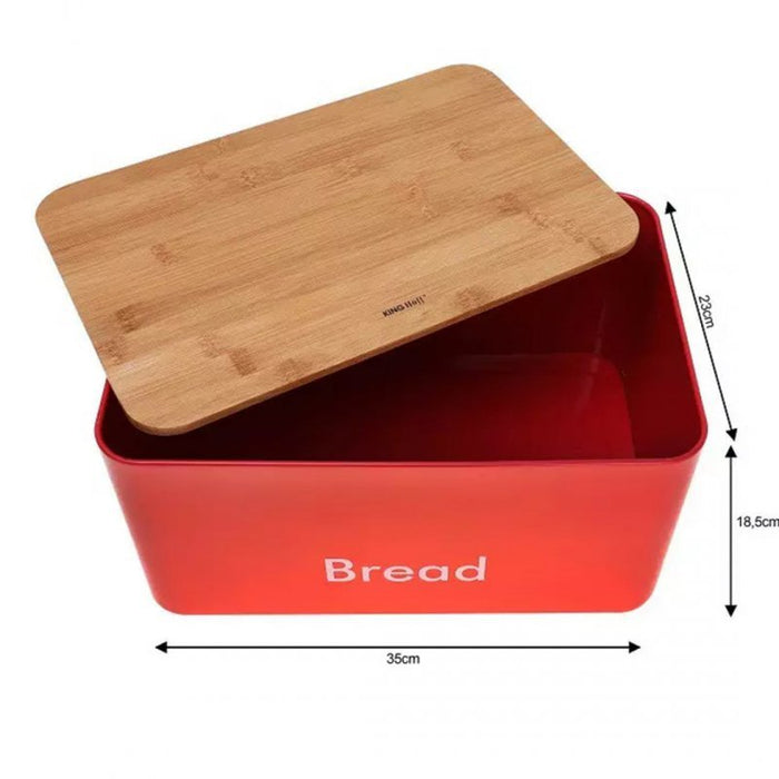 Kinghoff KH-1085 Portapane in acciaio con contenitori per la conservazione in cucina