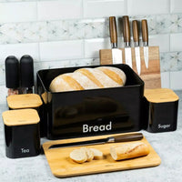 Kinghoff KH-1086 Scatola per il pane in acciaio con contenitori per la conservazione del pane