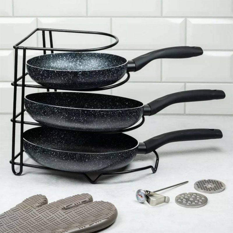 Kinghoff KH-1582 - Scaffale portaoggetti a 4 ripiani per risparmiare spazio