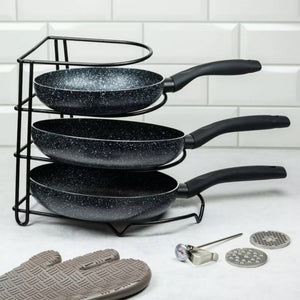 Kinghoff KH-1582 - Scaffale portaoggetti a 4 ripiani per risparmiare spazio