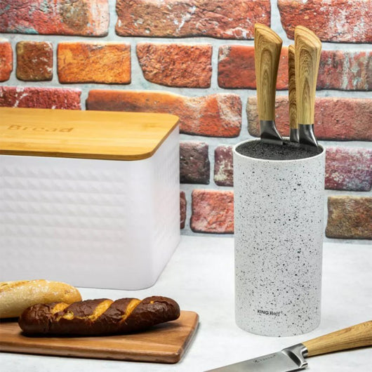 CEPPO COLTELLI CON RIVESTIMENTO IN MARMO Kinghoff KH-1092 Elegante portacoltelli