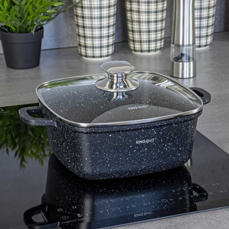 Pentola da forno quadrata rivestita in marmo Kinghoff KH-1604 26 cm 5,5 l