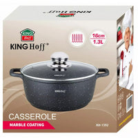 Kinghoff KH-1592 Pentola bassa da forno rivestita in marmo da 16 cm