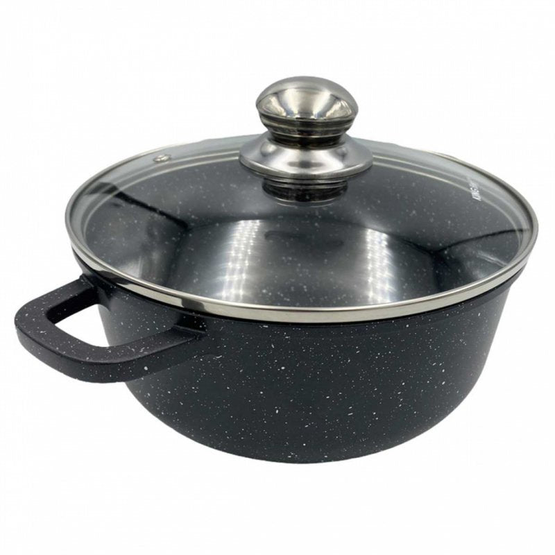 Kinghoff KH-1597 Pentola bassa da forno rivestita in marmo da 28 cm