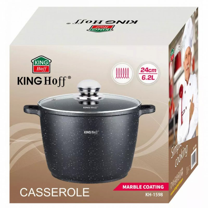 Pentola da forno rivestita in marmo Kinghoff KH-1598 da 24 cm