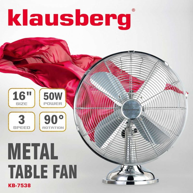 Ventilatore circolatore Klausberg KB-7538 con oscillazione e controllo a 3 velocità