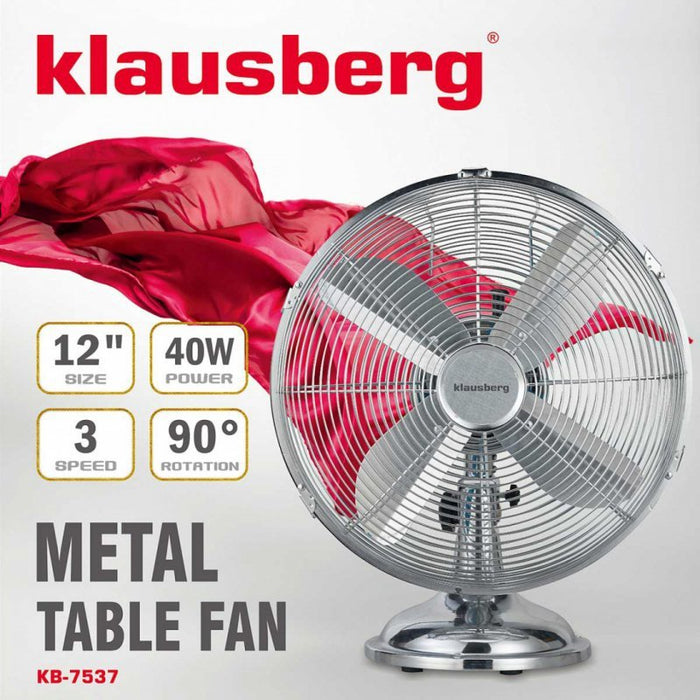 Ventilatore circolatore Klausberg KB-7537 con oscillazione e controllo a 3 velocità