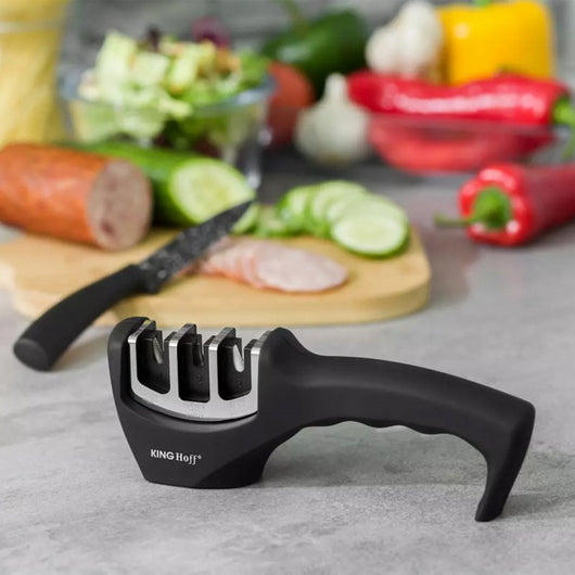 Affilatrice per coltelli a tre stadi Kinghoff KH-1116 con base antiscivolo