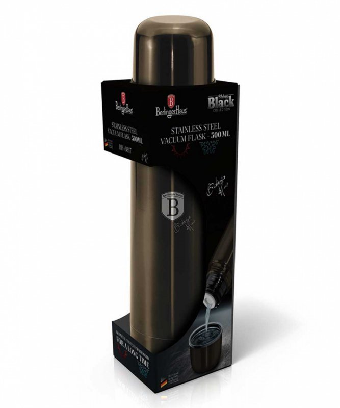 Berlinger haus BH-6818 Thermos in acciaio inossidabile 0,75L nero lucido