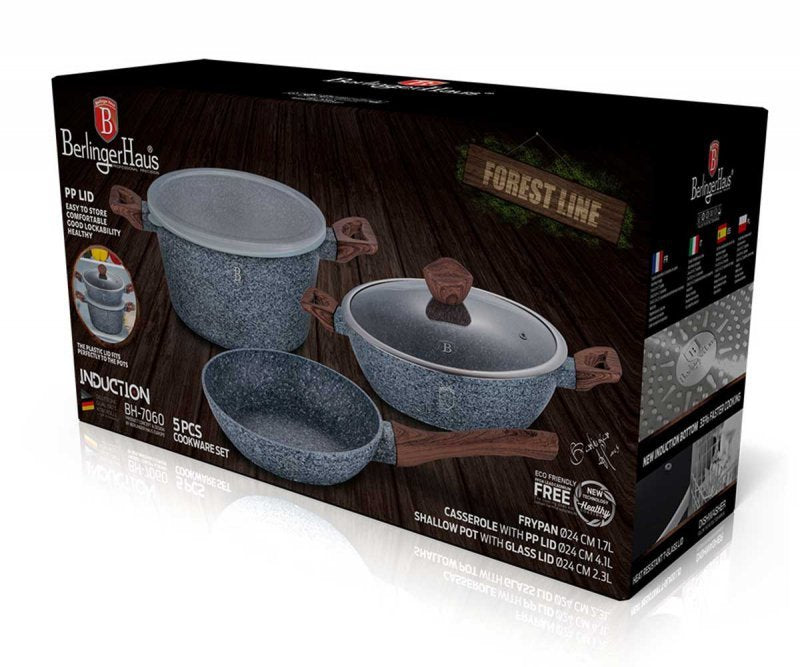 Berlinger haus BH-7060 Set di pentole in granito - Pentole e padelle antiaderenti