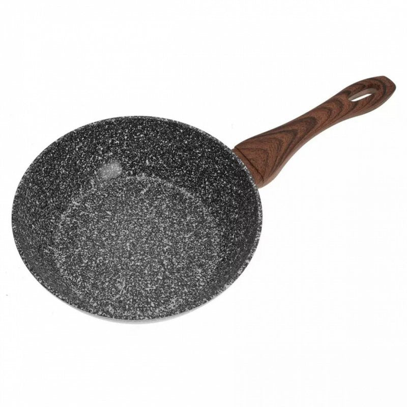 Kinghoff KH-1583 Padella wok in granito da 24 cm con coperchio - Padella antiaderente