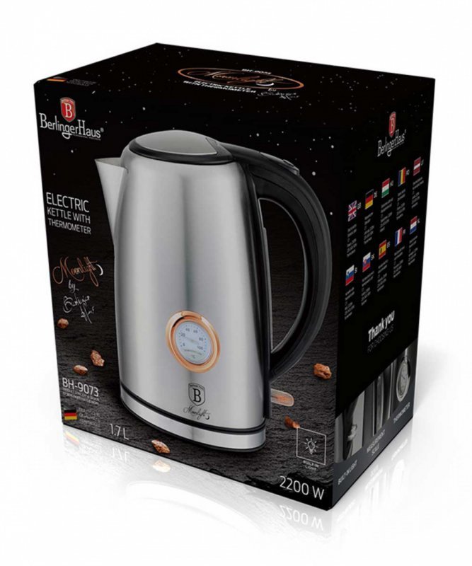 Berlinger Haus BH-9073 Elegante bollitore elettrico con termometro da 1,7 l