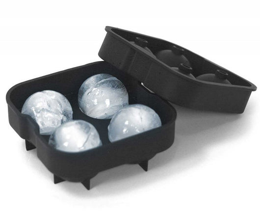 Stampo in silicone Alpenburg per 4 palline di ghiaccio per bevande - Ice Ball Maker