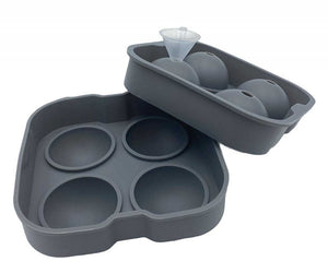 Stampo in silicone Alpenburg per 4 palline di ghiaccio per bevande - Ice Ball Maker