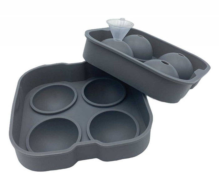 Stampo in silicone Alpenburg per 4 palline di ghiaccio per bevande - Ice Ball Maker