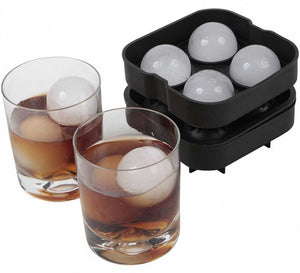 Stampo in silicone Alpenburg per 4 palline di ghiaccio per bevande - Ice Ball Maker
