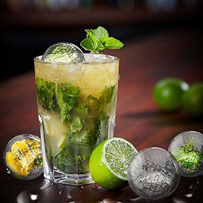 Stampo in silicone Alpenburg per 4 palline di ghiaccio per bevande - Ice Ball Maker