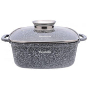 Klausberg KB-7530 Pentola in alluminio pressofuso con rivestimento in marmo, adatta al forno, 24 cm