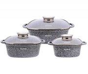 Set di pentole in alluminio pressofuso con rivestimento in marmo Klausberg KB-7534