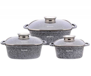 Set di pentole in alluminio pressofuso con rivestimento in marmo Klausberg KB-7534