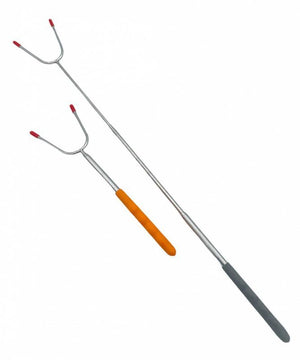 Set di forchette telescopiche Alpenburg per arrostire salsicce sul fuoco da campo