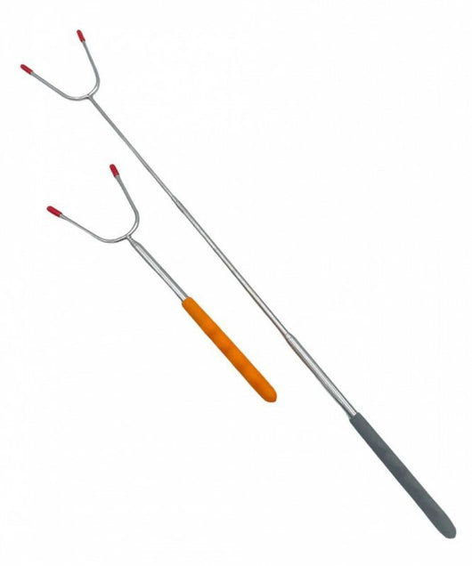 Set di forchette telescopiche Alpenburg per arrostire salsicce sul fuoco da campo
