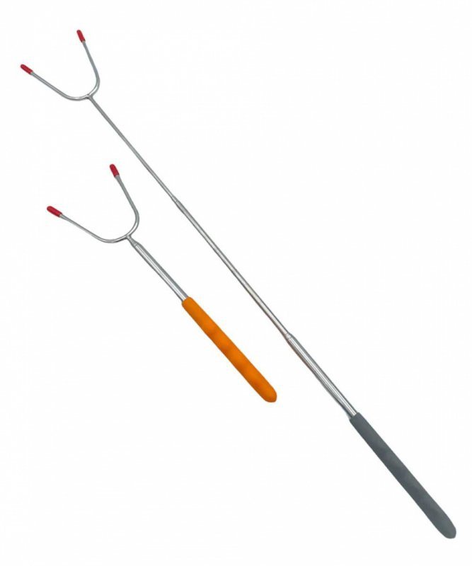 Set di forchette telescopiche Alpenburg per arrostire salsicce sul fuoco da campo