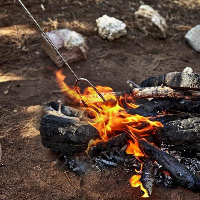 Set di forchette telescopiche Alpenburg per arrostire salsicce sul fuoco da campo