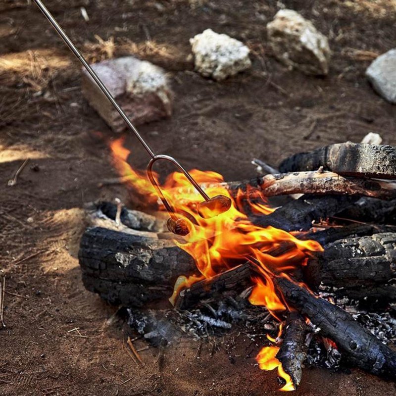 Set di forchette telescopiche Alpenburg per arrostire salsicce sul fuoco da campo