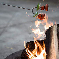 Set di forchette telescopiche Alpenburg per arrostire salsicce sul fuoco da campo