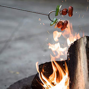 Set di forchette telescopiche Alpenburg per arrostire salsicce sul fuoco da campo
