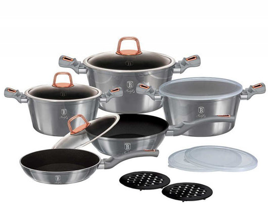 Berlinger haus BH-7033 Moonlight Set di pentole in granito da 13 pezzi