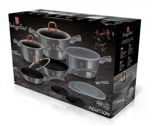 Berlinger haus BH-7033 Moonlight Set di pentole in granito da 13 pezzi