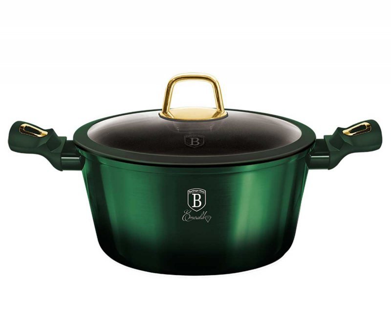 Berlinger haus BH-7039 Set di pentole e padelle color smeraldo con utensili