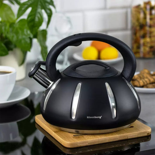 Klausberg KB-7548 Bollitore con fischietto 3L in acciaio inox a induzione