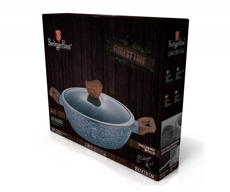 Berlinger Haus BH-1202 Pentola piatta in granito - Pentolame antiaderente da 32 cm