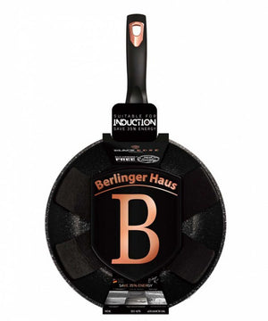 Berlinger haus BH-6178 Wok antiaderente in granito 30 cm Nero Rosa