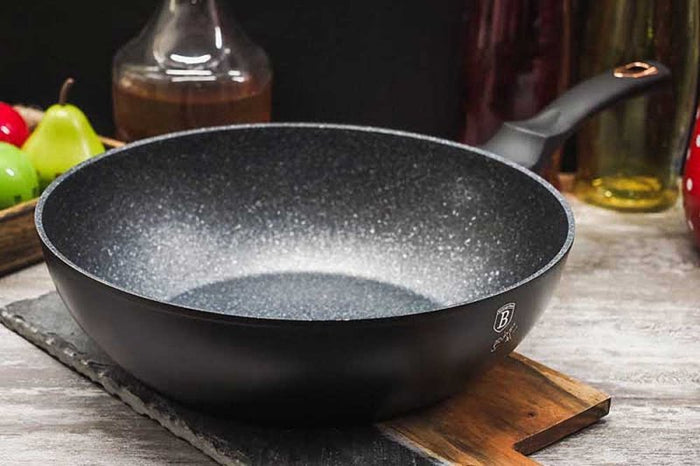 Berlinger haus BH-6178 Wok antiaderente in granito 30 cm Nero Rosa
