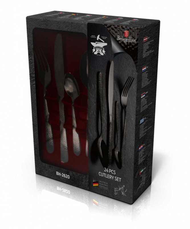 Berlinger haus BH-2620 Set di posate eleganti nere da 24 pezzi